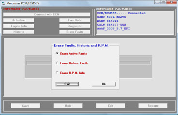 mercruiser erase fault codes